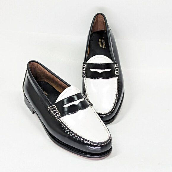G.H. Bass & Co. Black and White Loafers - Picture 5 of 12